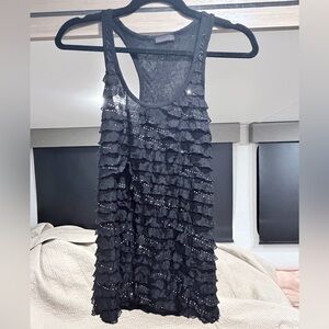 Candy Rain Black Tank Top